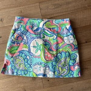 Lilly Pulitzer Marigold Skort in the "Conch Republic" print.